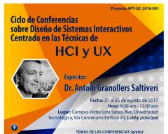 Afiche sobre Ciclo de Conferencias de HCI y UX